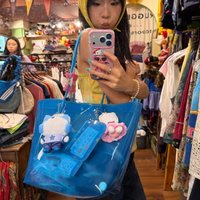 Pvc Transparent Jelly Tote Bag Large Capacity Commuter Shoulder Bags Korean Summer Fashion Versatile Handbag With Card Holder