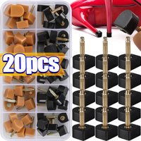 20pcs New High Heel Repair Tips Pins For Women Black Shoes High Heel Tips Taps Dowel Lifts Replacement Heel Stoppers Protectors
