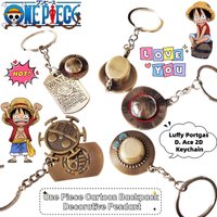 One Piece Luffy Portgas · D · Ace Secondary Creative Keychain Animation Peripheral Cartoon Backpack Decorative Pendant Wholesale