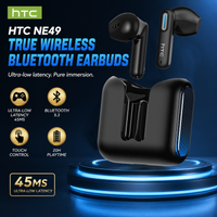 HTC NE49 TWS Wireless Earbuds Bluetooth AI Translator 134 Languages RGB Breathing Light ENC Noise Cancelling Gaming Headphones