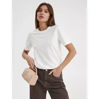 Sumuyoo Summer 100% Cotton Women's T-shirt Bottoming Basic Fashionable Lady Short Sleeve Loose Tops Shirts Solid 230g/㎡ Tops