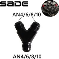 Bloc adaptateur à filetage mâle, AN4, AN6, AN8, AN10 Y, raccord de tuyau d'huile en t, joint universel en Aluminium noir