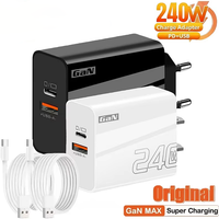 240W GaN USB Type C Charger PD Fast Charge Phone QC 3.0 Quick Chargers For iPhone 17 16Pro Max Mini iPad Charging NEW