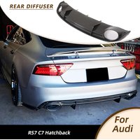 Rear Bumper Diffuser Lip DRY Carbon Fiber Spoiler for Audi RS7 C7 2014-2016 Car Rear Bumper Protector Hatchback Lip Diffuser