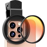 SANOTO Photography Studio Accessories 8 Points Star Filter,52mm Rotatable Star Lens with Phone Clip for Jewelry Photo Light Box