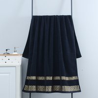 Oversized Bath Towel 140x70cm Black Green White Blue White Brown Embroidered Gift Big Bath Hand Face Towels Cover 수건 세트 Toallas