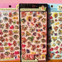 piece set of cute cartoon Powerpuff Girls 3D embossed stickers Kawaii bags mobile phone notebook reward stickers