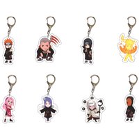 Anime Naruto Akatsuki Organization Pain Acrylic Transparent Keychain Pendant Naruto Sasuke Keychain Accessories for Fans
