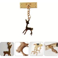 2Pcs Exquisite Metal Cute Deer Clasp Buckle Buckles Bag Purse Hat Decor With Tassel Hardware DIY Leather Craft Accessories