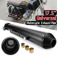 Motorrad Auspuffrohr 17,5 zoll Universal Schalldämpfer Auspuff Spitze Vintage Hinten Rohr Endrohr Für Suzuki/Yamaha/Honda