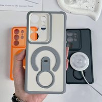 Shockproof Armor Matte For Magsafe Magnetic Case For Samsung Galaxy S26 S25 Edge S24 S23 Ultra Plus FE Handheld Grip Stand Cover
