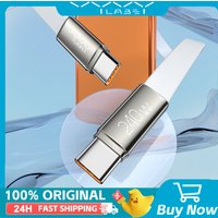 VYVYLABS 240W Type-C to Type-C Data Cable PD Quick Charging Cord Fast Charging For iPhone 17 For Samsung Flat Design Cable