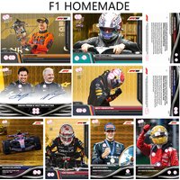 DIY HOMEMADE LEWIS HAMILTON CARLOS SAINZ LIA LAWSON GEORGE RUSSELL VERSTAPPEN Laser Color flash Collectible Cards Holiday Gift