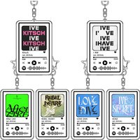 Kpop Popular Ive Acrylic Keychain Gaeul Leeseo Keyring Exquisite Student Rei Wonyoung Girl Liz Accessories Yujin Birthday Gift