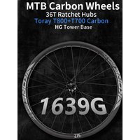 AliExpress KORE MTB Carbon Wheelset 27.5/29in 36T Ratchet HG Hub Vacuum Tyres BOOST 28H 30/36mm Width, for Enduro/Downhill MTB Wheelset