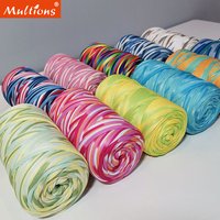 300g T-shirt Cotton Yarn For Knitting DIY Soft Wool Crochet Bag Blanket Cord Section Dyed Rainbow Weaving Thread Puffy 150 Meter