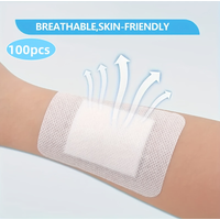 100pcs Breathable Self-Adhesive Wound Dressing Pads - Gentle Adhesion for Easy Bandage Chang, Breathable Patches