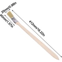 New Long Handle Marine Paint Brush Mixed Pig Mane Hair Solid Wood Handle Wall Painting Brush Elbow Shape BBQ Brush Arts Crafts