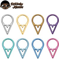 ASTM F136 Titanium Fashion 16g Hinged Nose Rings Clicker Septum Piercing Segment Helix Lobe Earrings 2025 New Body Jewelry