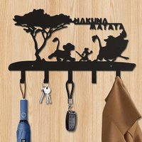 Key Hooks for Wall Decorative, Key Holder Wall Mounted With 5 Hooks Black Metal Key Organizer Rack Hanger Home Decor