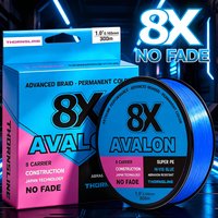 Thornsline 300M Avalon Never Faded 8 Strands Braided Line 11-61LB Blue Japan High Quality 8x PE Wire Soft Thin Saltwater pesca