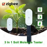 Tuya Smart Life Zigbee Soil Moisture Tester Temperature Hygrometer Meter Soil Sensor For Home Garden Automation Irrigation Z2M