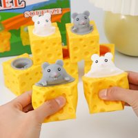 Hot Cheese Mouse Cup Squishy Stress Relief Toy Highly playable Slow Rebound Stress Anxiety Relief Fidget Toy Sensory Development