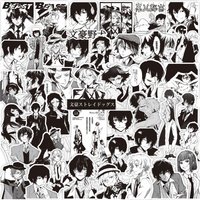Bungo Stray Dogs anime cartoon cute stickers kawaii personality 2D boys and girls manga style DIY decoration decals wholesale