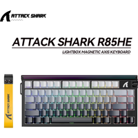 ATTACK SHARK R85 HE Gaming Magnetic Keyboard, 8KHz Wired, 0.005mm RT Precision, RT/Snap Tap/DKS/MT/TGL, Custom Lightbox