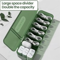 Cable Storage Box With 7 Compartments Organizer Charger Storage Box Reusable Cable Storage Management For Office Home Supplies