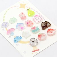 DOTOLLE 10Pcs/set Cute Animal Food Resin Buttons for Clothing Shirt Blouse Cardigan Doll Handmade Decorations Sewing Accessories