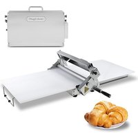 Folding Dough Sheeter Stainless Steel Household Tabletop Manual Rolling Machine Adjustable Thicknesses for Slicer Fondant Pastry