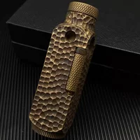 2024 Hand-Made Brass Carved Trench Kerosene Lighter Flamidor Heavy Vintage Gasoline lighters Men's Smoking Gifts Collection