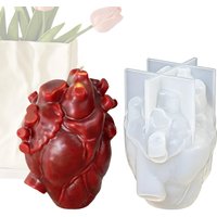 Heart Organ Silicone Mold 3D Anatomical Human Shape Plaster Candle Soap Resin Craft Making Mould DIY Dark Home Decor