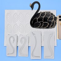 Swan Neck Silicone Mold Sugar Chocolate Swan Wing Cake Decoration Mold