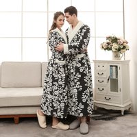 Lovers Robe Women Winter Flannel Bathrobe Thicken Warm Kimono Bath Gown Sleepwar Night Wear Plus Size 3XL Nightgown
