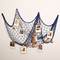 Beach Theme Wall Mounted Fishing Net Decoration Simplicity Seashell Decor Mediterranean decorative fishing net thick