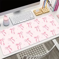 Extra large pink gaming mouse pad Art design non-slip rubber foundation 40x90 precision stitching edge mat for gamers office
