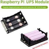 Raspberry Pi 5 UPS HAT Support 18650 Li Battery 5V Uninterruptible Power Supply Via I2C bus For Pi 4 Model B