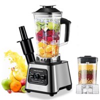 6000W Leistungsstarker Multifunktions-Profi-Mixer mit 4 Klingen, 2-in-1 Zerkleinerer, 2,5L Behälter, für Eis, Nüsse und Obst, stark und leistungsfähig