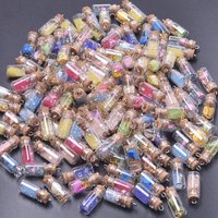 10/30/50/100pcs Mixed Glass Wishing Bottle Drifting Bottle Charms Pendants for Jewelry Making DIY Handmade Keychain Earrings