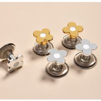 Plastic Flower Shaped Toilet Tank Button Drawer Handle Labor-saving Toilet Flush Button Universal Toilet Lid Lifter Toilet