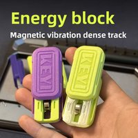 Matrix EDC Resonant Chamber Mechanical Fidget Slider – Dual-Magnetic Haptic Push Card, EDC Decompression Gyro Toy for Adults