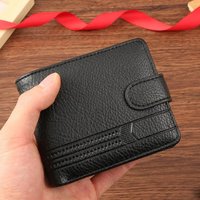 Men Wallets Leather Zipper Purse Man Business Casual Slim Card Horders Quality Male Short Multi-card Wallet Coin Pocket Purse