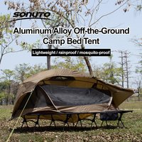Sonuto Camp Bed Tent - Waterproof Sunshade Single Camping Tent, Lightweight 210D Oxford, Aluminum Poles, Windproof & Portable