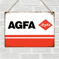 AGFA Film Retro Metal Wall Sign Plaque Vintage 35mm Camera Man Cave Photography-Aluminum