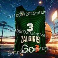 26 Beach Surfing Zalgiris Kaunas Basketball European Competition Jersey Special Fan Basketball Jersey Adult Men Sportswear Vest