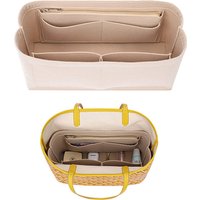 Felt Insert Bag Cosmetic Organizer Insert For Goyard Tote,Makeup Bags With Zipper, Inner Pouch Fit Luxury Handbags for Women