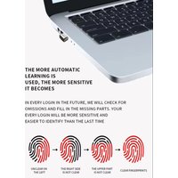 USB Fingerprint Reader for Windows Hello, Password Free Login for Laptop/PC, Plug & Play, Metal