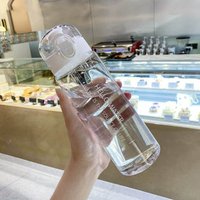 26oz/780ml Clear Water Bottle Reusable BPA Free Leak proof Plastic Water Bottle with Carrying Strap Suitable for Travel Fitness
